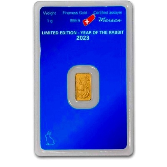 1 gram SOLID gold..999. Jewelry Gram Solid Gold999limited Edition Year Of The Rabbit 223